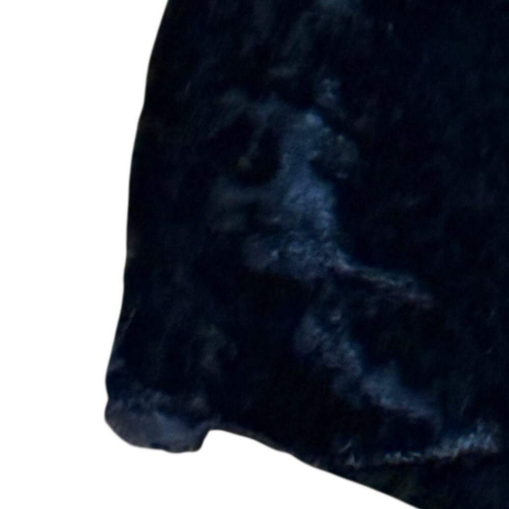 Vintage Diana D’este 100% Silk Top Womens Block Low Cut Velvet Pullover Size 12 - Picture 5 of 7